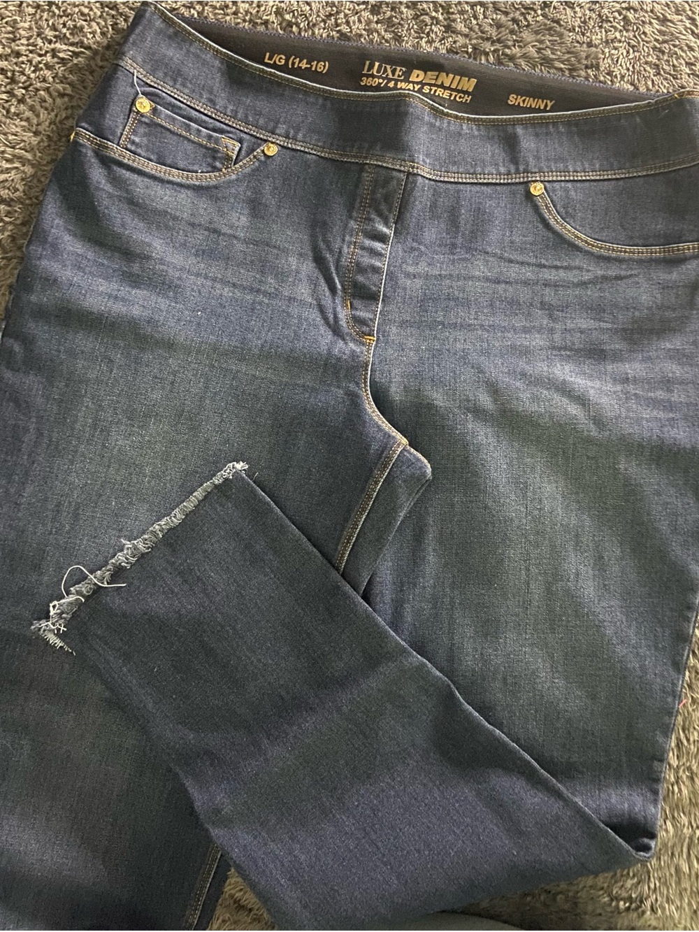 Luxe Denim- 360/4 way stretch Skinny Jeans - Dark Indigo